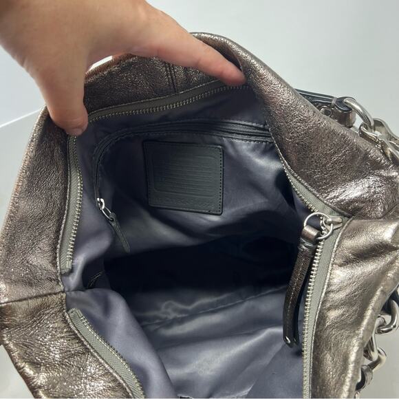 Coach Brooke Metallic Hobo Shoulder Bag - Picture 10 of 11